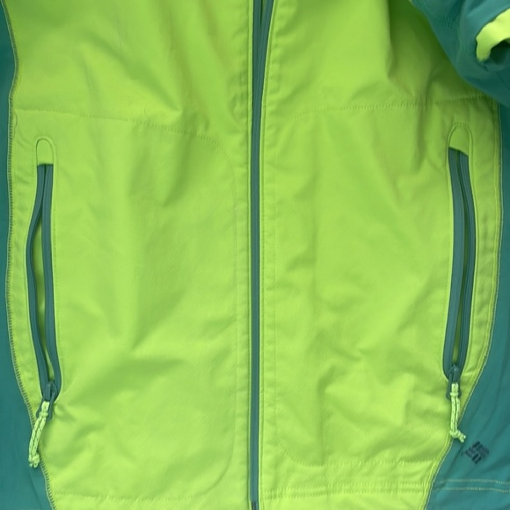 Columbia sportswear jacket Omni shield, lime, green hooded, full outerwear Sz S - Picture 6 of 10